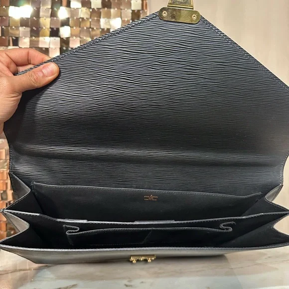 Louis Vuitton Black Epi Serviette Metis Vintage Briefcase - Picture 5 of 9